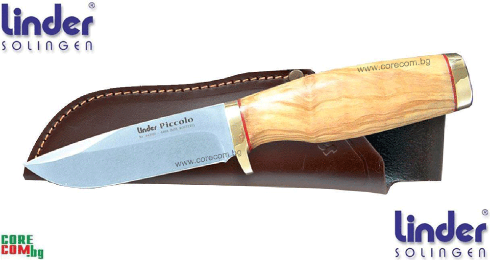 Linder Solingen "Piccolo 1", Класически ловен нож, подходящ за къмпинг и туризъм, размер на острието: 10.5 см, Линдер Солинген Германия
