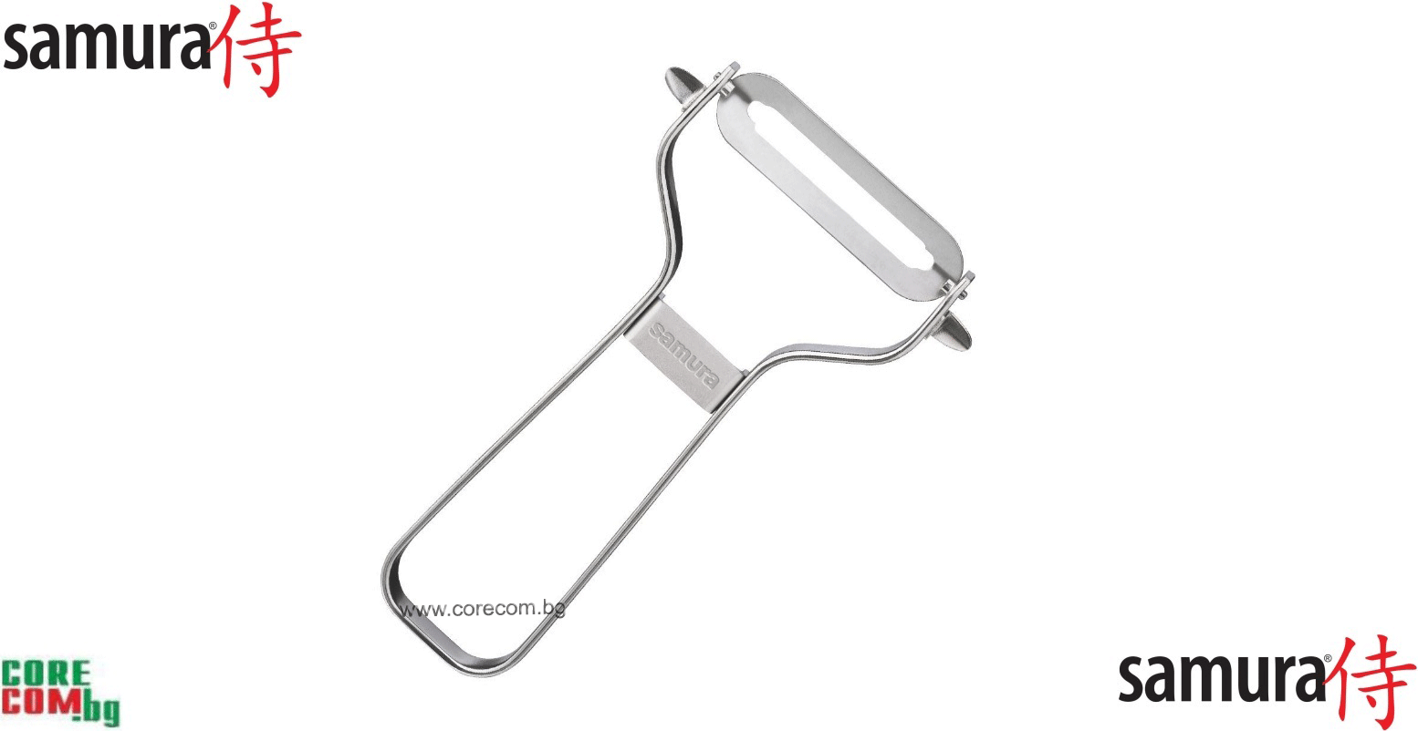Samura "Skinner" Vegetable Peeler - straight blade, Кухненска белачка с гладко острие, подходяща за белене на картофи, краставици, моркови и други, изработена от неръждаема стомана, Самура "Skinner" Vegetable Peeler