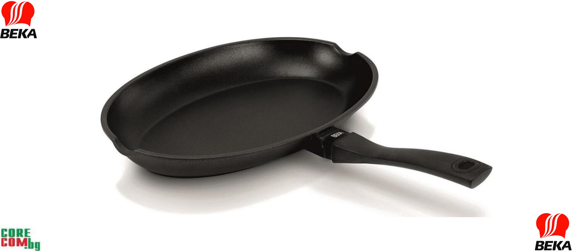 BEKA Energy non-stick fish pan 34 x 23 cm, Висококачествен тиган за риба, изработен от лят алуминий, подходящ за печене на всички видове готварски печки, размер: 34 x 23 cм, BEKA "Energy"