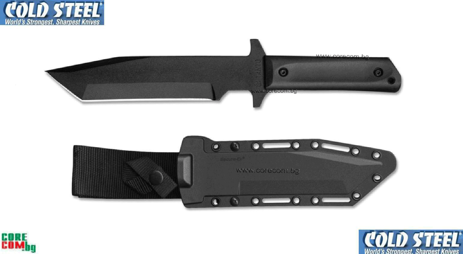 Cold Steel GI Tanto Knife Fixed Tanto Blade, Тактически нож с Танто острие, подходящ за всички дейности на открито, къмпинг или туризъм, размер на острието: 17.5 см./ 4 мм., Колд Стийл, GI Tanto Knife Fixed Tanto Blade