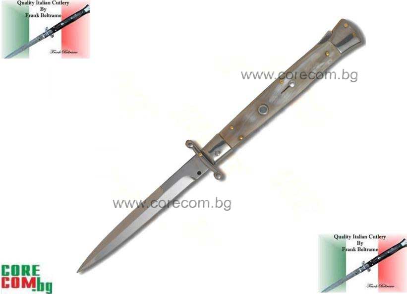 F.BELTRAME 550/48 swinguard, Италиански автоматичен нож, ръчна изработка, 12.5 см.острие, 3 мм, Франк Белтрам Италия 550/48 swinguard
