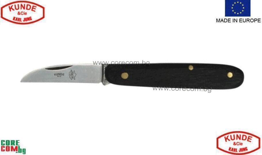 KUNDE SOLINGEN, Karl Jung shooting - or flower knife 22 A 10, Лозарски и овощарски нож за подрязване, подкастряне и ашладисване, размер на острието: 10.0 см./ 55 гр., КУНДЕ СОЛИНГЕН 22 A 10
