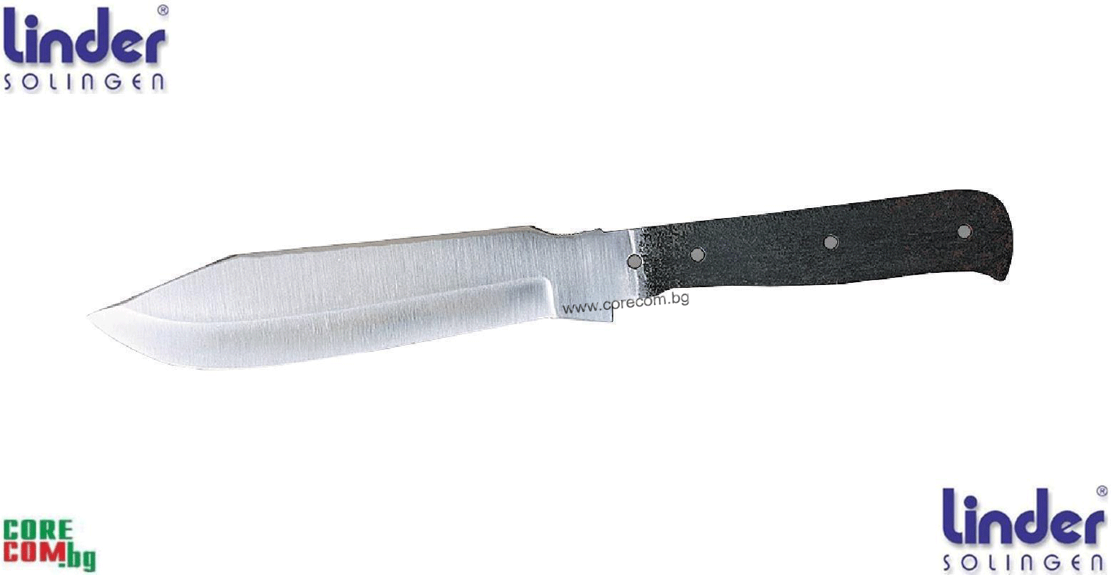 Linder Solingen "Ranger knife blade, carbon", Острие - Заготовка за класически ловен нож, изработено от Високо-въглеродна стомана, размер на острието: 13 см, Линдер Солинген Германия
