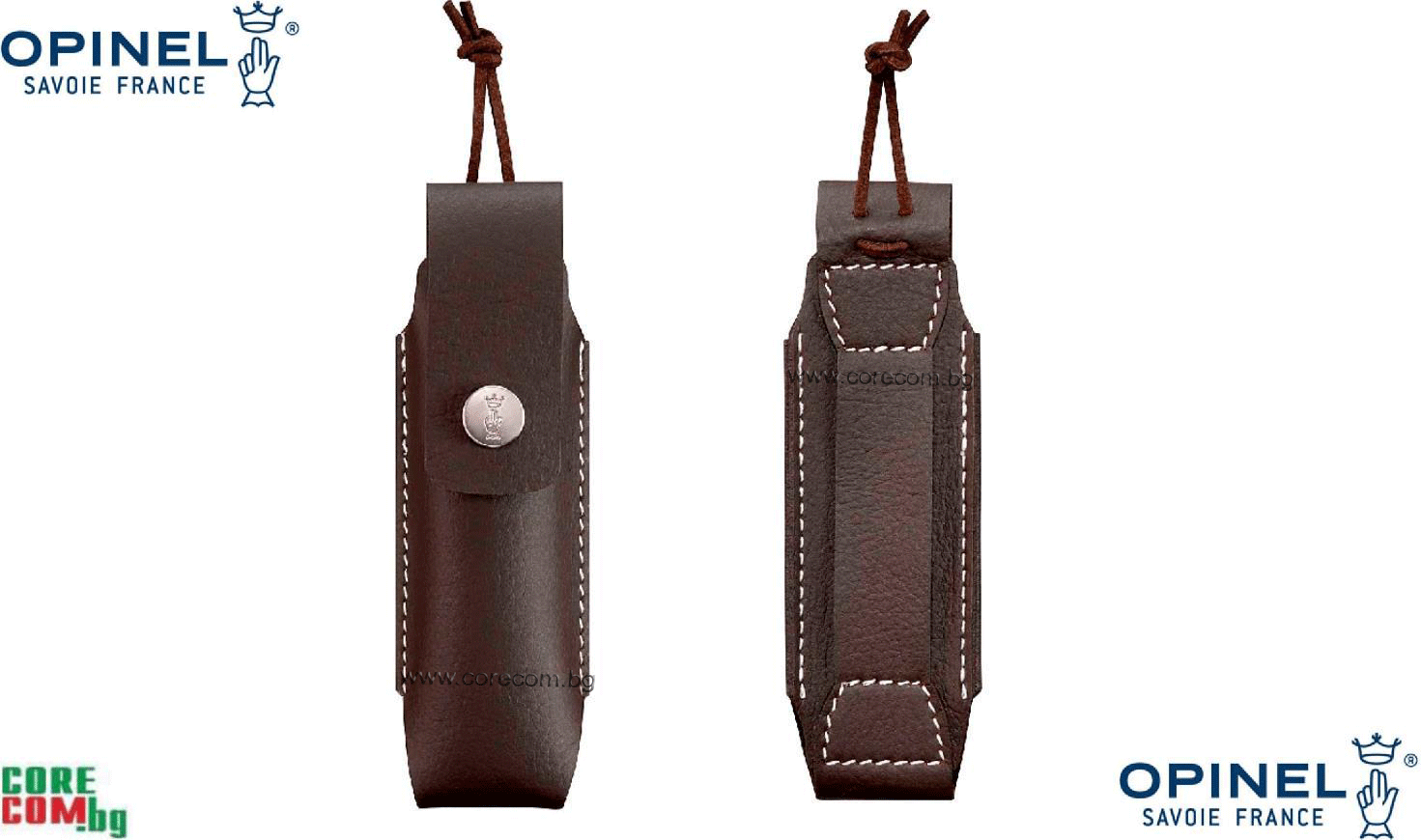 Opinel "Alpine", Калъф за ножове "Опинел", изработен от естествена кожа - кафява, калъфът е подходящ за ножове с номера: Opinel № 7,8 и 9 и ножове за филетиране "Slim" с номера №8 и №10, Опинел Франция "Alpine"