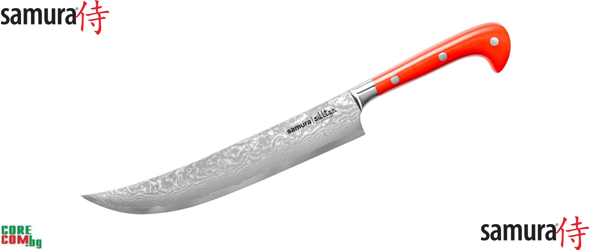 Samura "SULTAN Slicer Pichak Long" Chef’s Knife 21cm, 67 layers, Професионален кухненски нож, изработен от Дамаска стомана 67 слоя, размер на острието: 21.0 см, Самура Япония, Безплатна доставка в България!