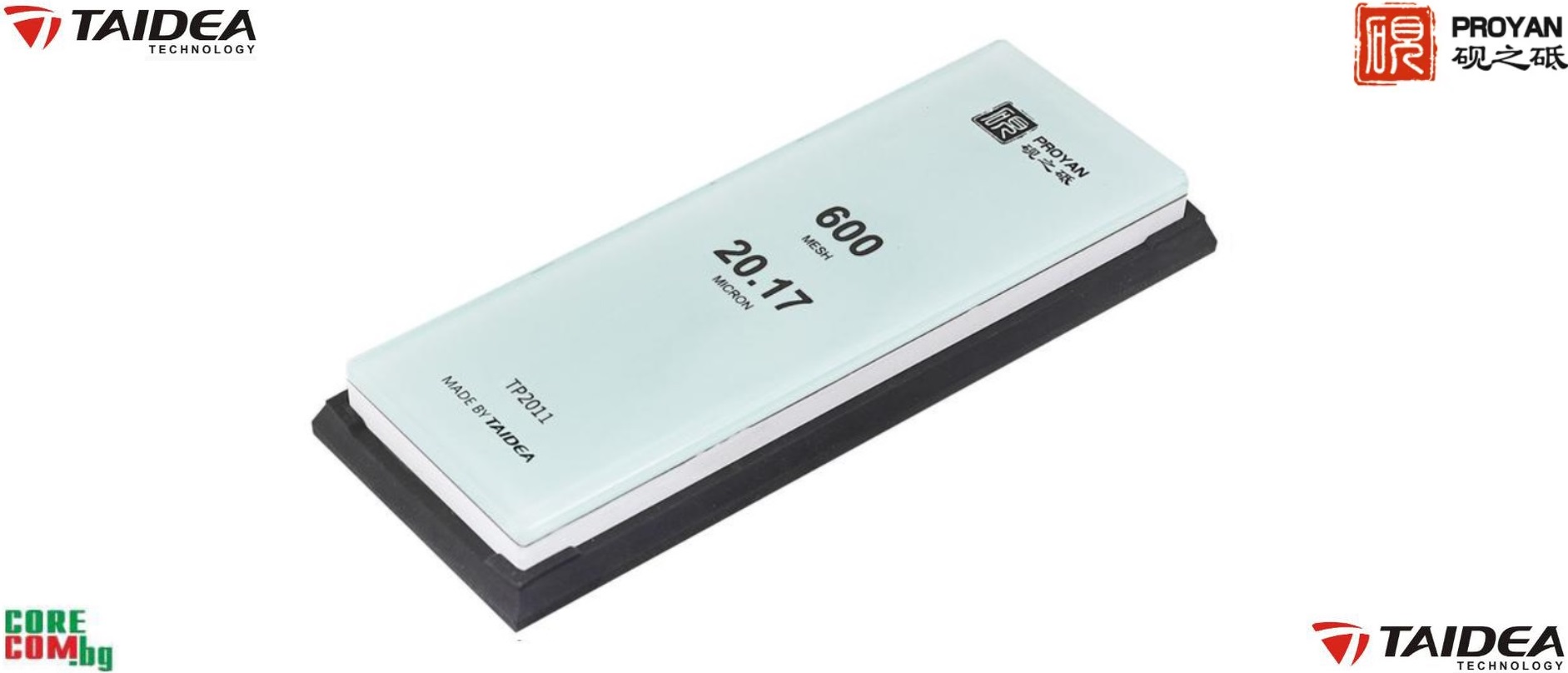 TAIDEA Sharpeners PROYAN Grit 600# Professional Sharpening Stone, Професионален камък за заточване на ножове и други режещи инструменти - БЕЗ НАКИСВАНЕ, камъкът е подходящ за основно и финно заточване, Грит: 600, размер: 20,0 x 7.0 x 1.8 см, TAIDEA