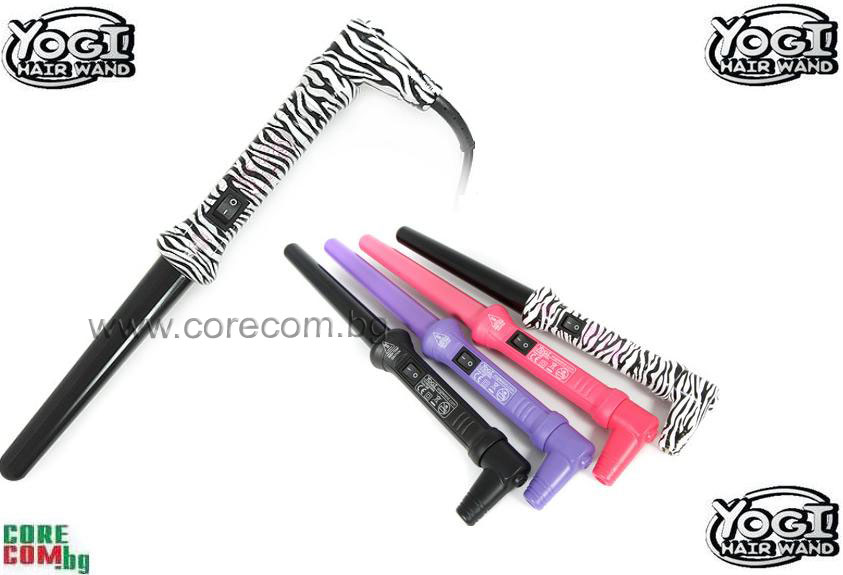 Yogi Wand Zebra Професионална керамична и турмалинова маша за коса ЙОГИ-Зебра