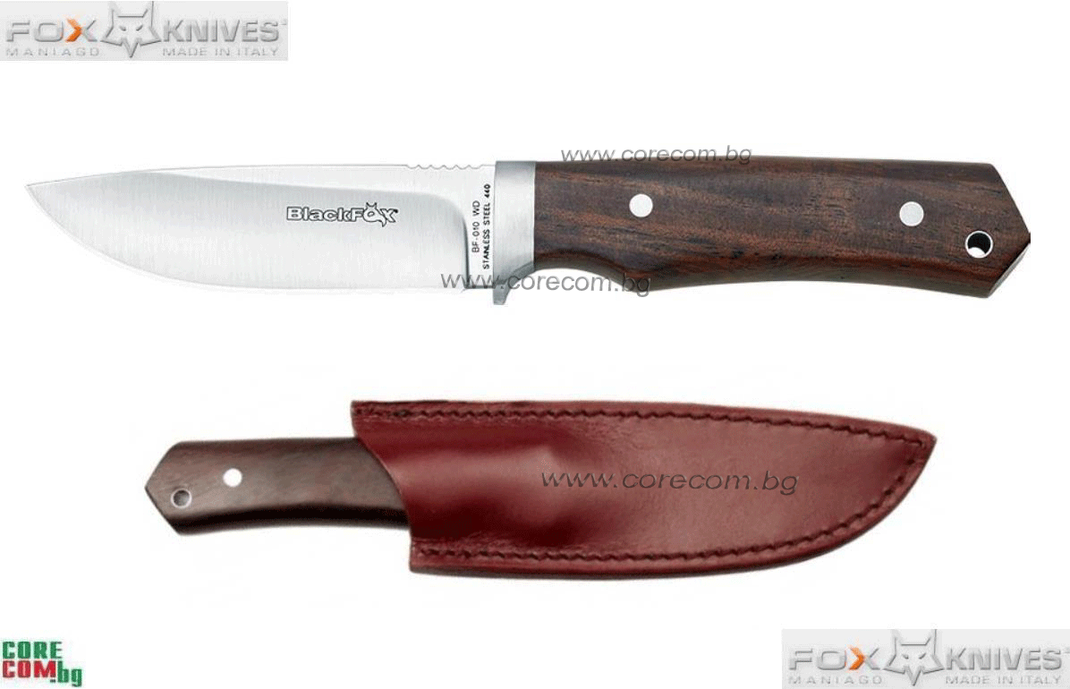 Black fox knives BF-010 WD, Функционален и качествен нож за лов, подходящ и за туризъм, размер на острието: 11.5 см, Фокс Италия BF-010 WD