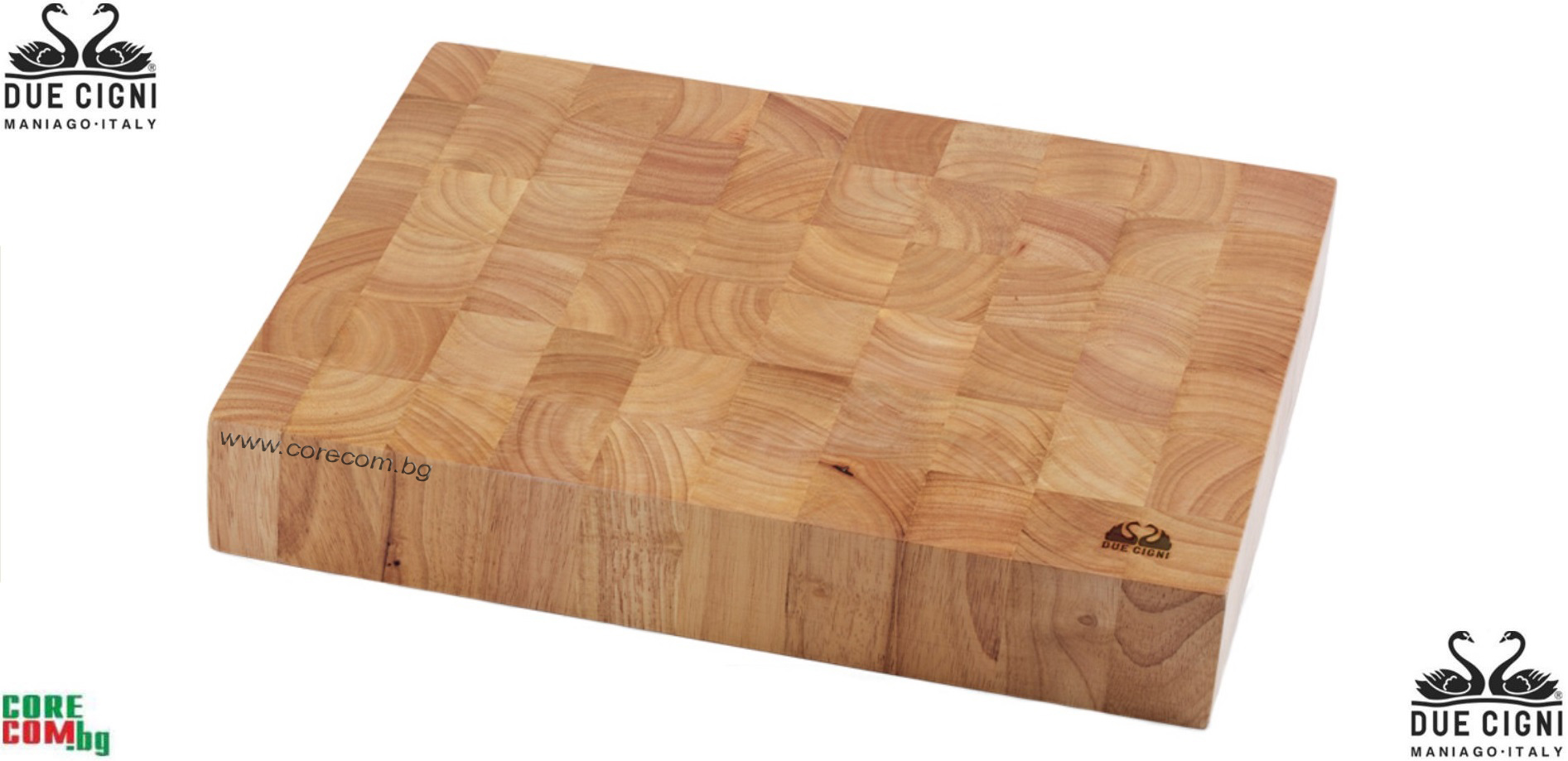 DUE CIGNI Professional, multifunction cutting board, Мултифунционална дъска за рязане, изработена от обработено дърво, подходяща за професионална употреба и домашно използване, размери: 40 x 30 x 6.5 см, DUE CIGNI Италия, Безплатна доставка в България!