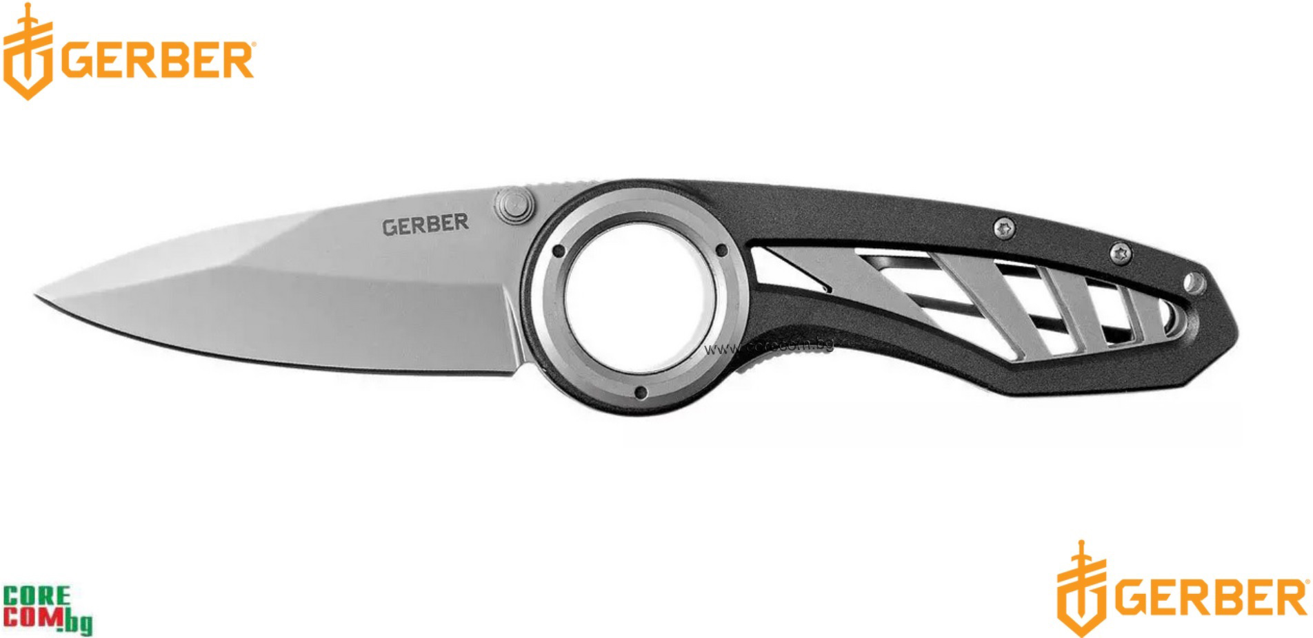 Gerber "REMIX" Clip Folding Knife, Висококачествен туристически нож със сгъваемо острие, изработен от неръждаема стомана "7Cr17MoV", подходящ за къмпинг и туризъм, размер на острието: 7.3см., Gerber "REMIX"