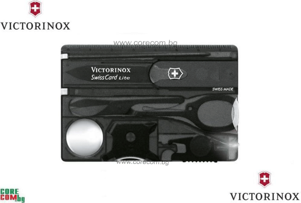 Victorinox Swiss Card Onyx 0.7133.T3, Качествен и практичен и несесер, съдържащ 10 броя различни функции, Викторинокс Швейцария Swiss Card Onyx 0.7133.T3