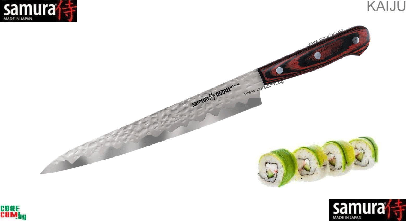 Samura Kaiju Yanagiba Knife AUS 8 9.4"/240 mm, Професионален нож за Суши, изработен от кована Японска стомана AUS 8, размер на острието: 24 см, Самура Япония, Безплатна доставка в България!