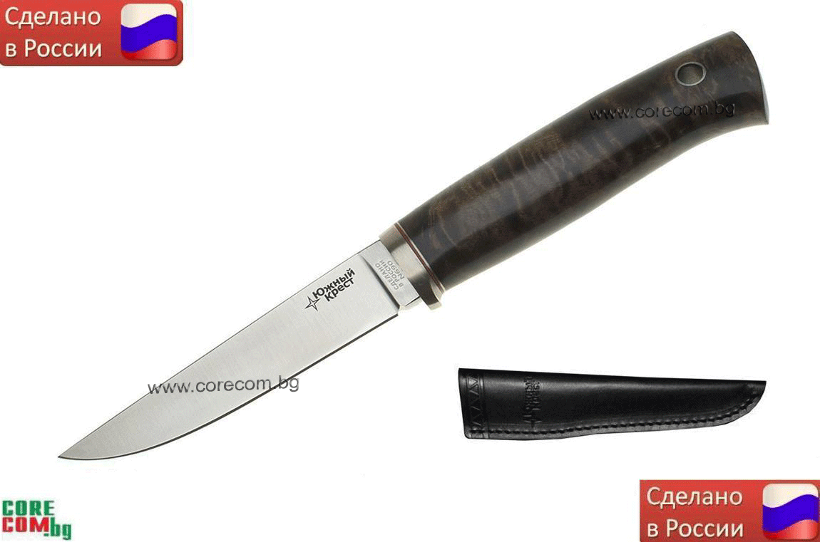 Russian hunting knives "Удобный"N690", Класически ловен и туристически нож, изработен от стомана "N690" - HRC 58, подходящ за къмпинг и туризъм, размер на острието: 12 см., "Южен Кръст" Русия "Удобный"N690", Безплатна доставка в България!